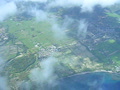 モヨ島へ行く水上飛行機からの風景